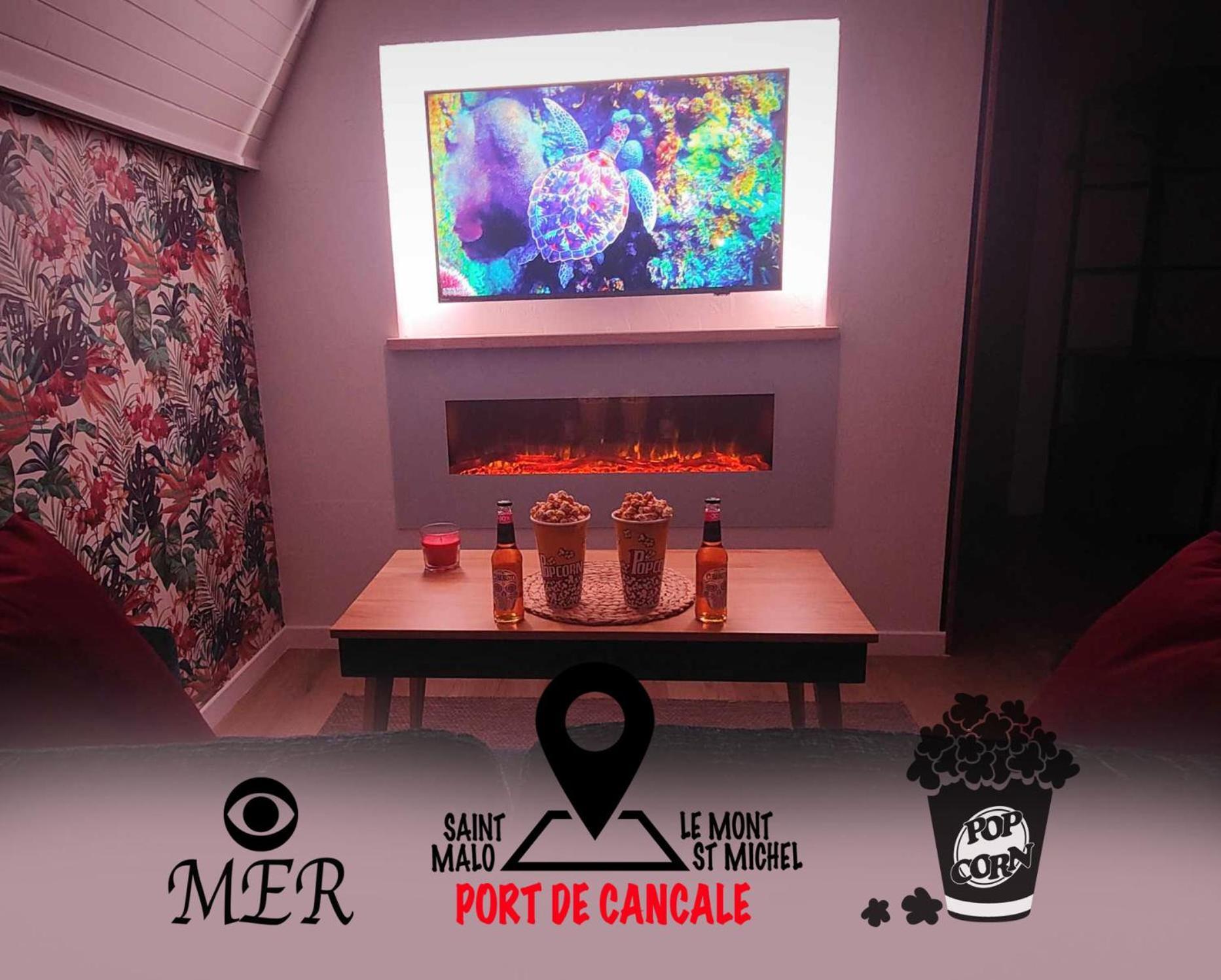 L'Etoile By Mrodbnb - Appart Neuf - Vue Mer - 25M Plage & Resto - Cine - Cheminee - Popcorn 康卡勒 外观 照片
